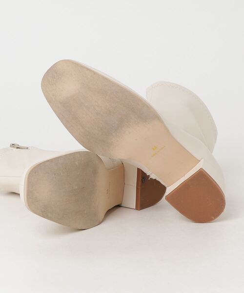 「DISCOAT」 ショートブーツ M ホワイト レディース_画像3