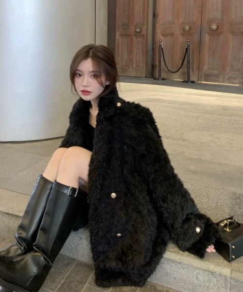 コート アウター オーバーサイズエコファージャケット/コート