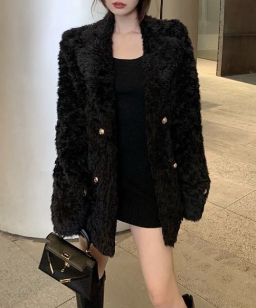 コート アウター オーバーサイズエコファージャケット/コート