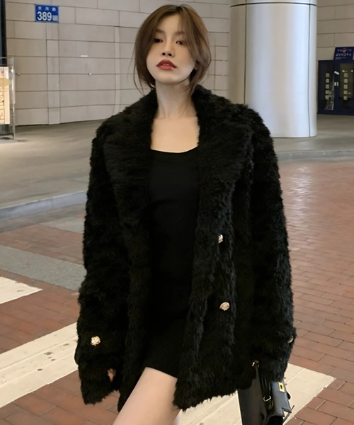 コート アウター オーバーサイズエコファージャケット/コート