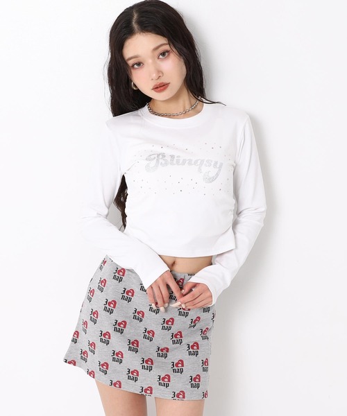 ANAP（アナップ） tシャツ カラフル ラインストーン ロングスリーブT