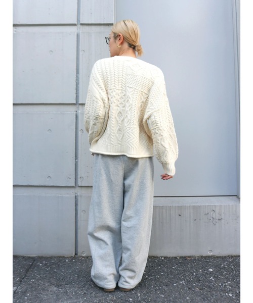 TODAYFUL【新品未使用品】ケーブルビッグニット★ungrid WEB限定】パッチワークケーブルニット[品番：MKSW0059375]｜Ungrid