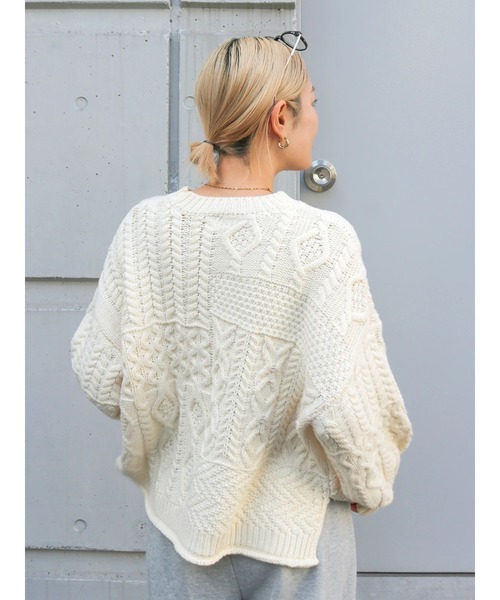 TODAYFUL【新品未使用品】ケーブルビッグニット★ungrid Ungrid（アングリッド） ニット セーター 「WEB限定」パッチワーク