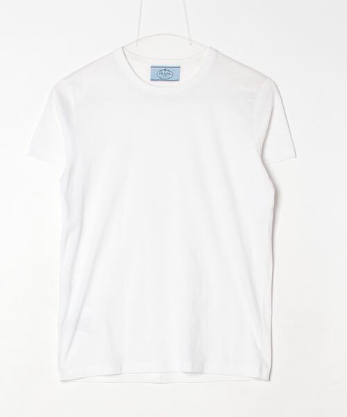 「PRADA」 半袖Tシャツ M ホワイト レディース