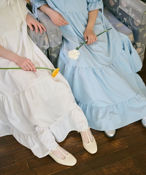 「kutir」 半袖ワンピース LARGE ブルー レディース_画像7