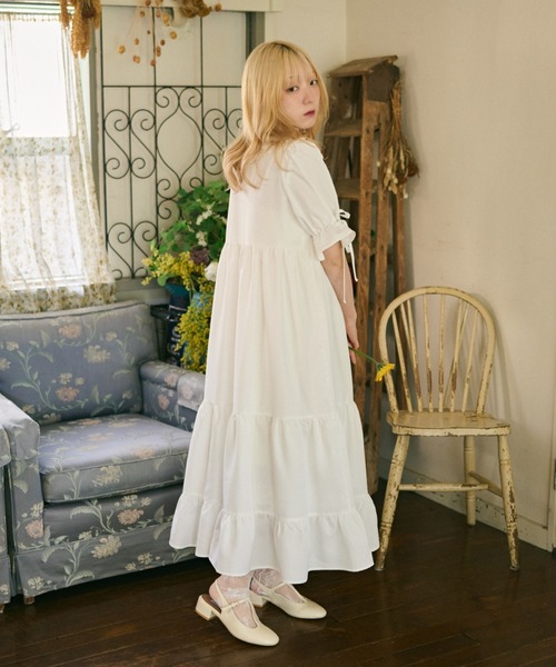 「kutir」 半袖ワンピース LARGE ブルー レディース_画像9