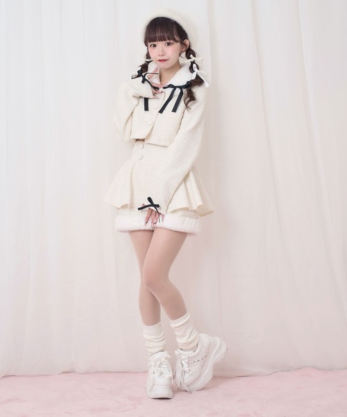 Honey Cinnamon（ハニーシナモン） コート アウター ツイードファー