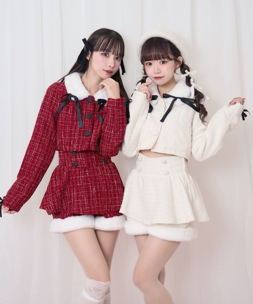Honey Cinnamon（ハニーシナモン） コート アウター ツイードファー