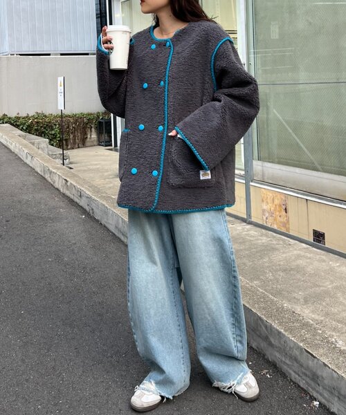 コート アウター 「HELLO.SANFRANCISCO」ハマグリステッチボア 