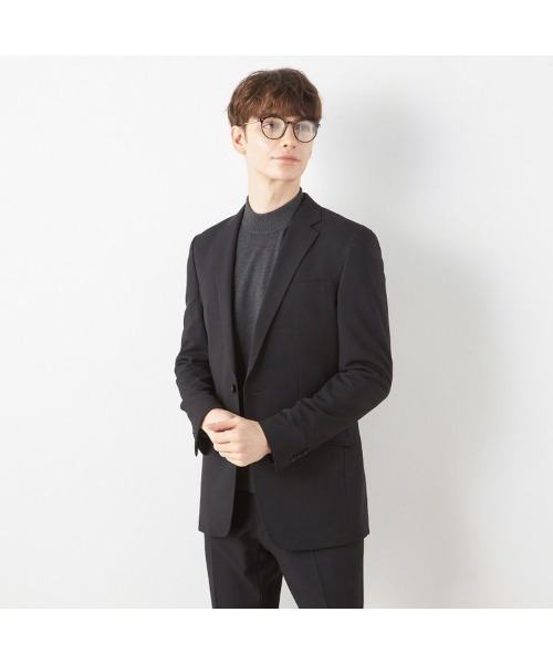 【LサイズAB6】無地ブラック系上下スーツ セットアップ【美品】 MinoriTY（マイノリティ） セットアップ メンズ スーツ 上下セット