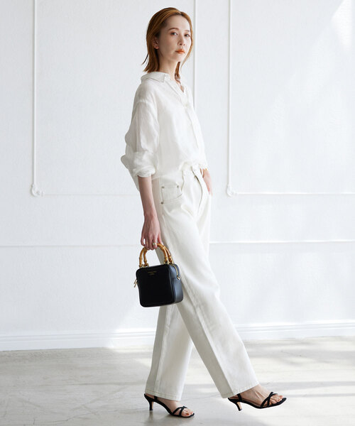 「SLOBE IENA」 長袖シャツ 36 ホワイト レディース_画像5