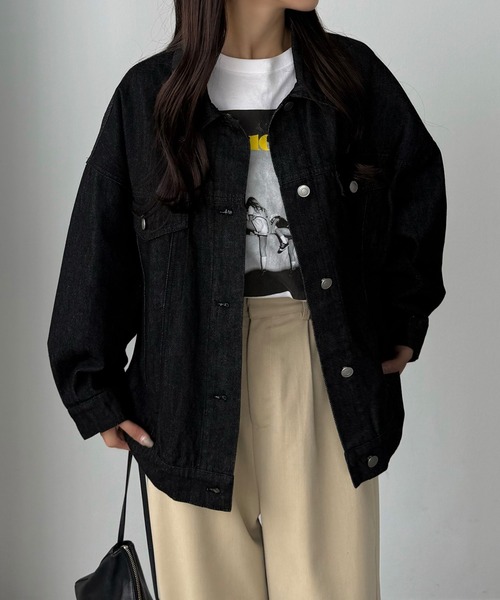 MONOTONE　バーバリー デニムジャケット レディース カジュアル callautia（カラウティア） デニムジャケット gジャン オーバーサイズ