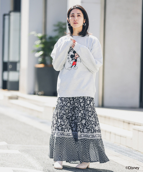 「MICKEY MOUSE」 スウェットカットソー MEDIUM グリーン系その他 メンズ_画像6