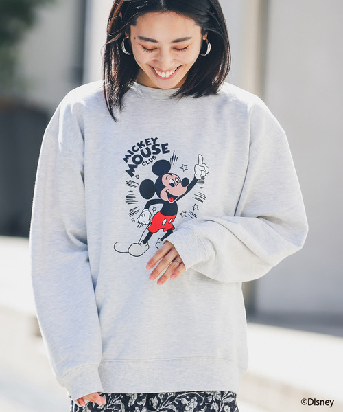 「MICKEY MOUSE」 スウェットカットソー MEDIUM グリーン系その他 メンズ_画像7