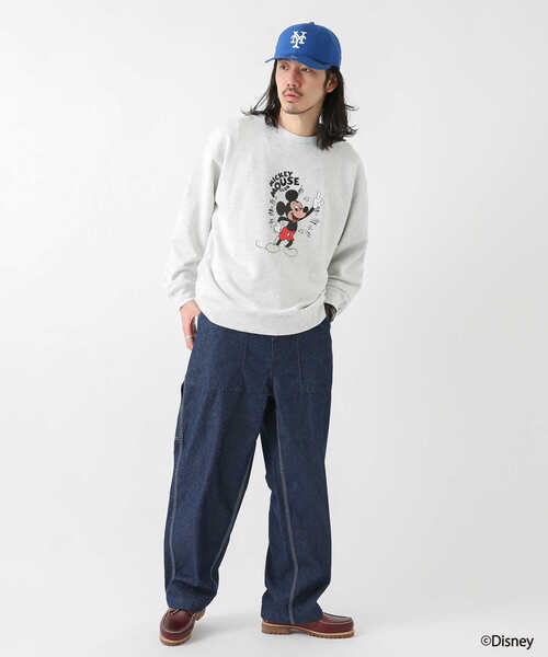 「MICKEY MOUSE」 スウェットカットソー MEDIUM グリーン系その他 メンズ_画像9