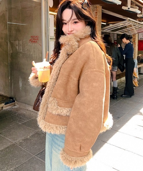 SHEENA（シーナ） ムートンコート ボアコート プードルファーフェイク