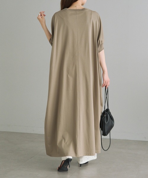 「PUAL CE CIN」 半袖ワンピース FREE ブラック レディース_画像4