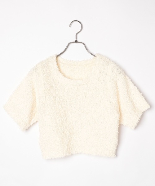 「Heather」 半袖ニット FREE レッド レディース_画像2