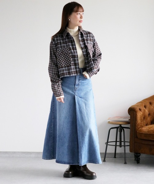  jeans 総柄　デニムスカート 楽天市場】デニムスカート / 公式 CUBE SUGAR ドット プリント デニム