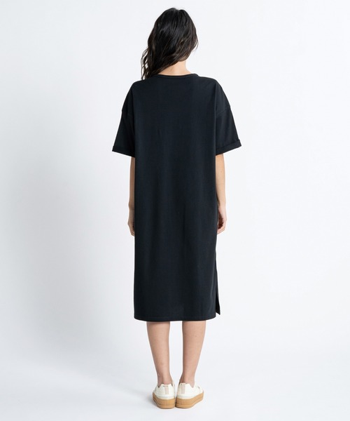 「ROXY」 半袖ワンピース LARGE ブラウン レディース_画像2