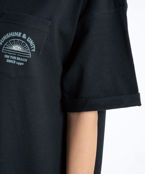 「ROXY」 半袖ワンピース LARGE ブラウン レディース_画像4