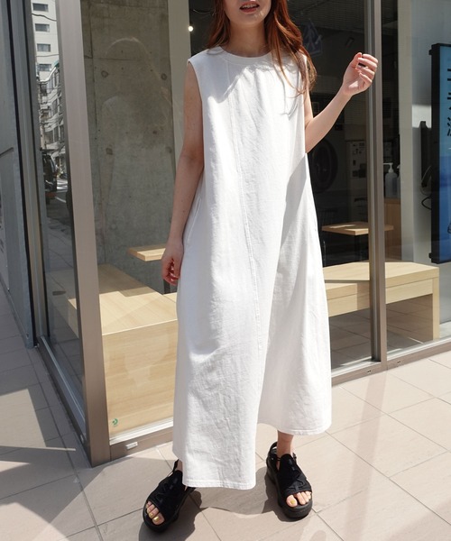 「CORNERS」 ノースリーブワンピース M ライトグリーン レディース_画像8