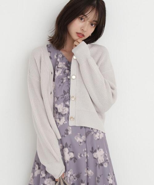 「PROPORTION BODY DRESSING」 ニットカーディガン FREE グレー レディース_画像8