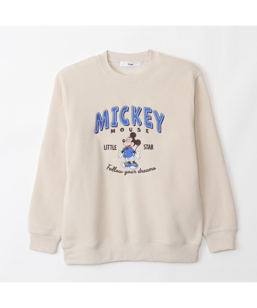 Disney（ディズニー） トレーナー スウェット 「 」 裏起毛クルー