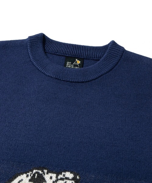 「go slow caravan」 長袖ニット LARGE ミント メンズ_画像3