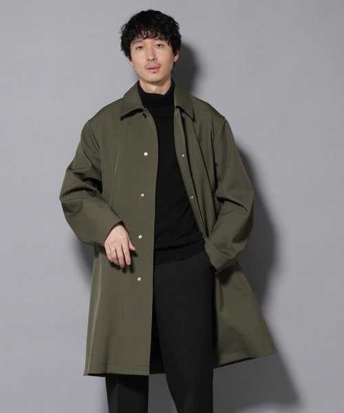 【値下げ】nano universe ステンコート NANO universe（ナノ・ユニバース） ステンカラーコート コート メタル