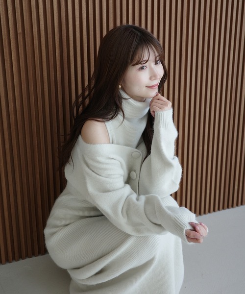 EIMY ISTOIRE（エイミーイストワール） ワンピース オフショルニット