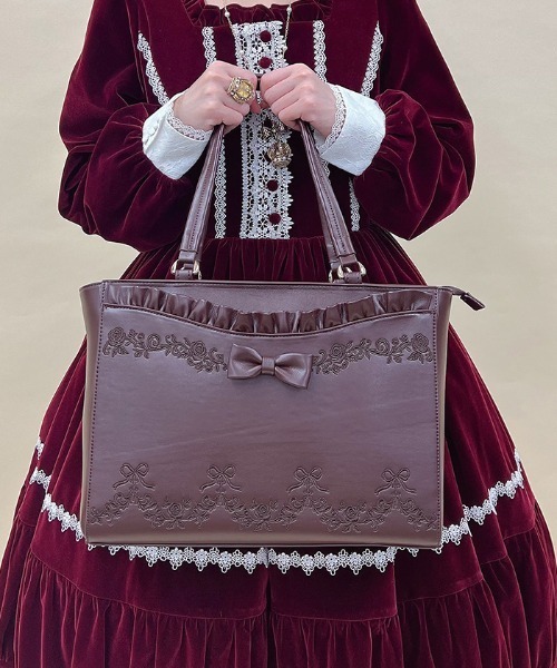 Chalmiere（シャルミエール） トートバッグ クラシカル刺繍トート