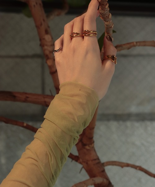 「NOIR DE POUPEE」 リング #15 ゴールド レディース_画像3