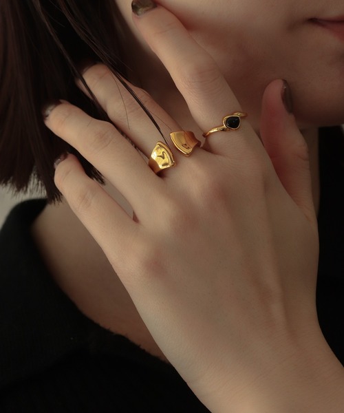 「NOIR DE POUPEE」 リング #15 ゴールド レディース_画像4