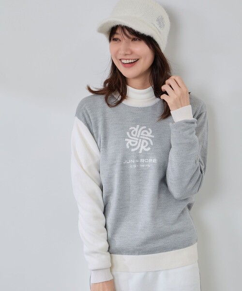 JUN&ROPE レディース ニット JUN&ROPE'（ジュンアンドロペ） ニット セーター モノグラムモチーフ