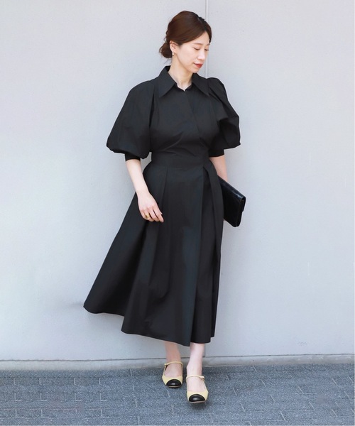 「VERMEIL par iena」 7分袖ワンピース - ベージュ レディース_画像4