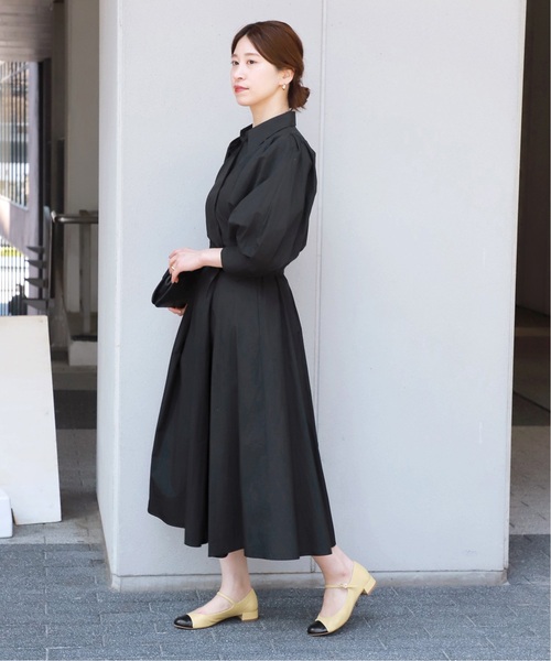 「VERMEIL par iena」 7分袖ワンピース - ベージュ レディース_画像5