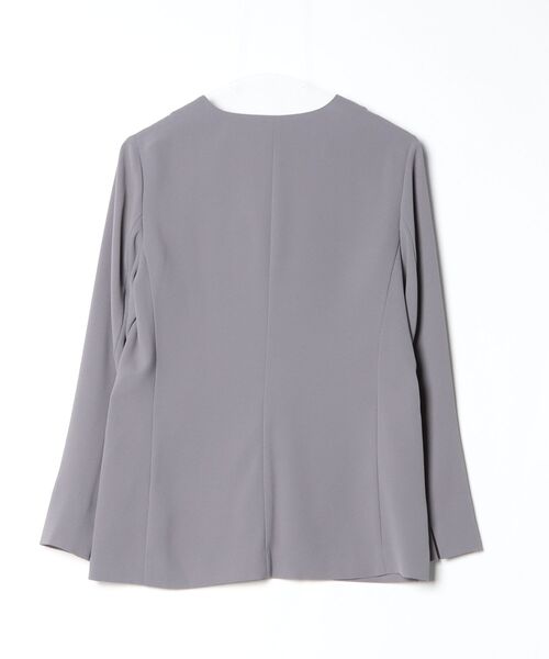 INDIVI　ノーカラージャケット　size12 INDIVI（インディヴィ） ノーカラージャケット 38 グレー レディース