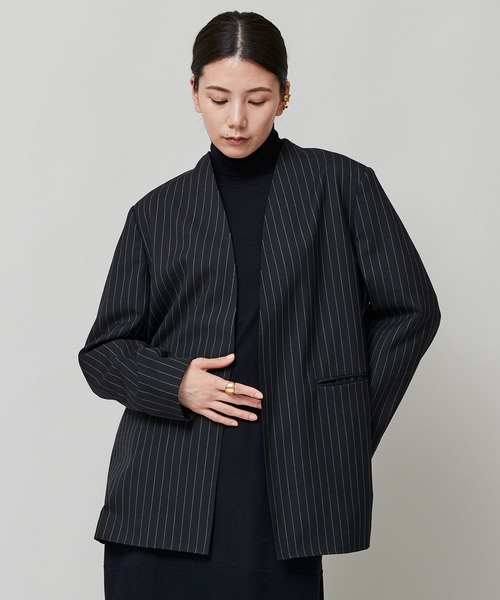 Curensology（カレンソロジー） ノーカラージャケット FREE ネイビー