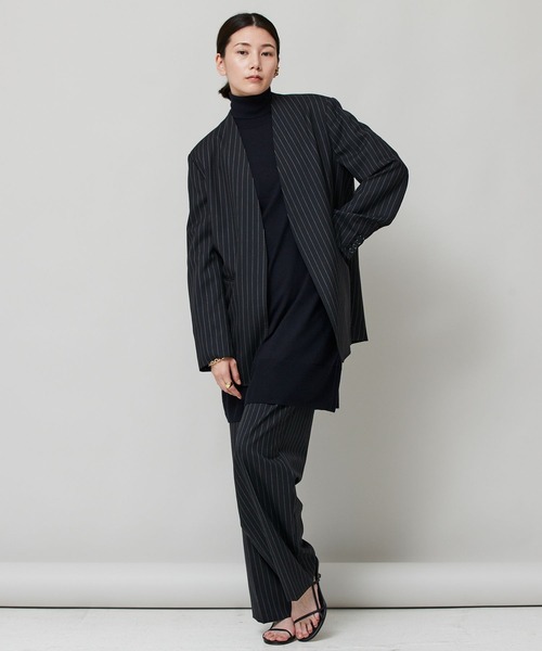 Curensology（カレンソロジー） ノーカラージャケット FREE ネイビー