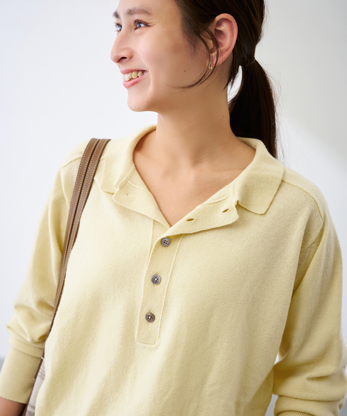 FRAMeWORK（フレームワーク） ニット セーター カシミヤロングポロ襟