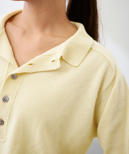 FRAMeWORK（フレームワーク） ニット セーター カシミヤロングポロ襟