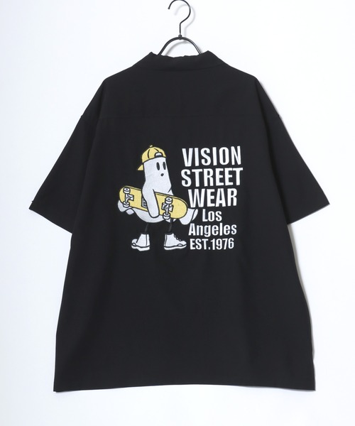 「VISION STREET WEAR」 半袖シャツ M アイボリー メンズ_画像9