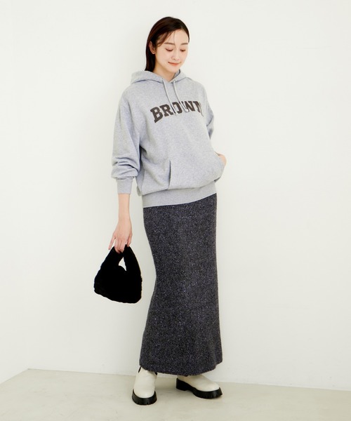 「GOOD ROCK SPEED」 プルオーバーパーカー FREE ライトグレー レディース_画像3