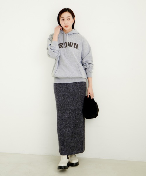 「GOOD ROCK SPEED」 プルオーバーパーカー FREE ライトグレー レディース_画像4