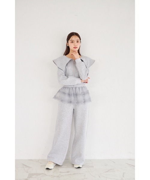Treat Ürself チュールフリルジャージ グレー tocco closet（トッコ 