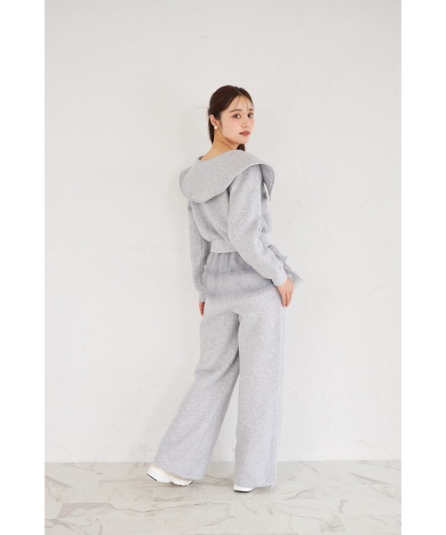 Treat Ürself チュールフリルジャージ グレー tocco closet（トッコ クローゼット） スウェットパンツ ジャージ