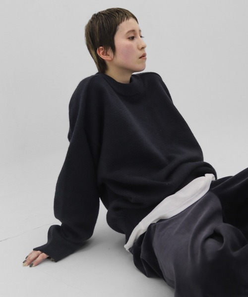 lit ニット セーター Design Seam Crew Knit レディース メンズ