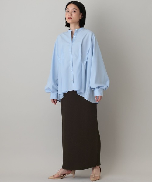 新品 A part by タックデザインブラウス ライトブルー アパートバイ A part by（アパートバイ） tシャツ フロントタックシャツ レディース