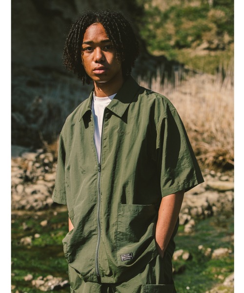 WILD THINGS（ワイルドシングス） 半袖シャツ LARGE オリーブ メンズ